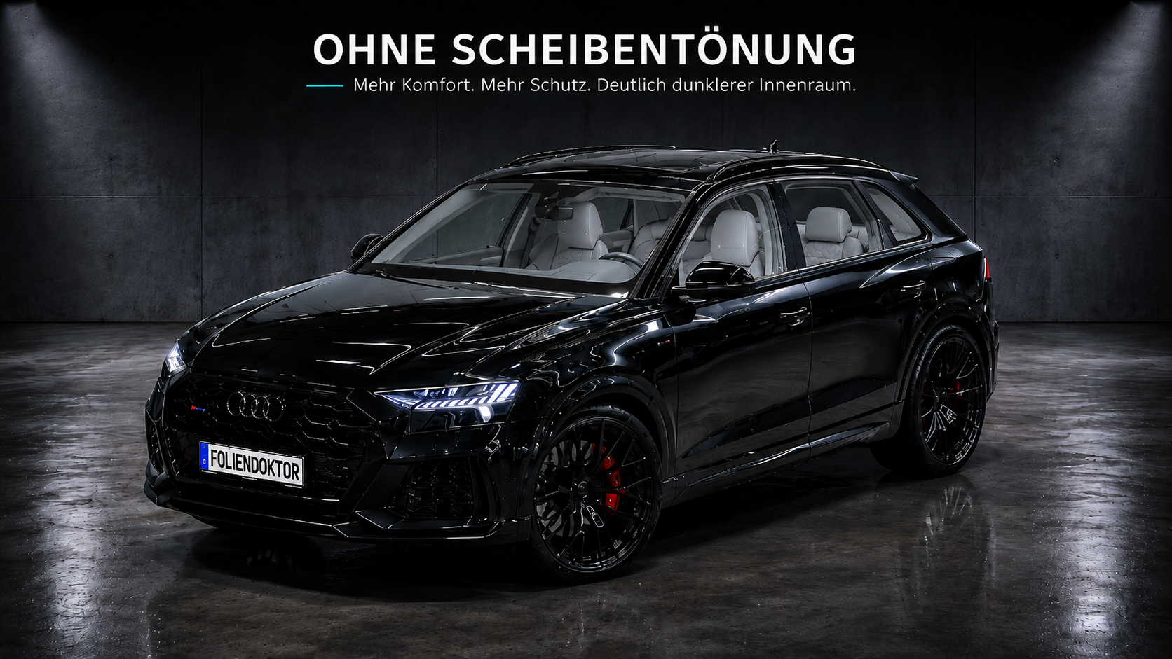 Auto ohne Scheibentönung vor der Tönung beim FolienDoktor Koblenz
